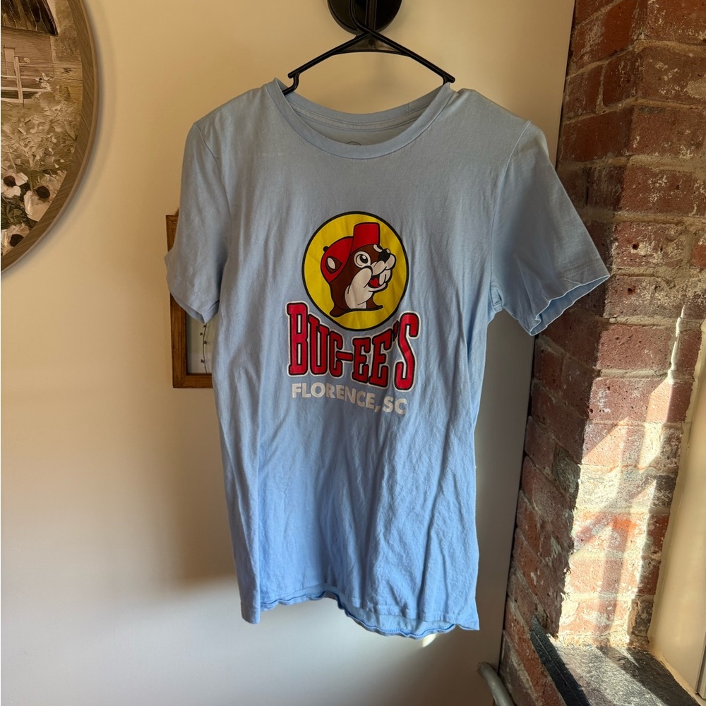 Buc-ee's Light Blue Women's Short Sleeve Tee